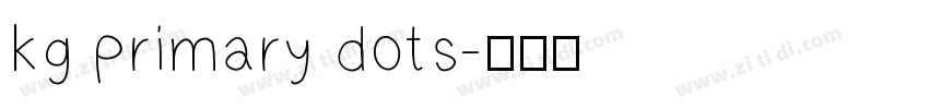kg primary dots字体转换